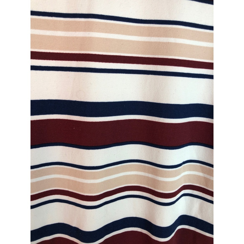 Absolutely Love It Striped Midi Dress Large Stretch Knit Short Sleeve - Picture 10 of 11